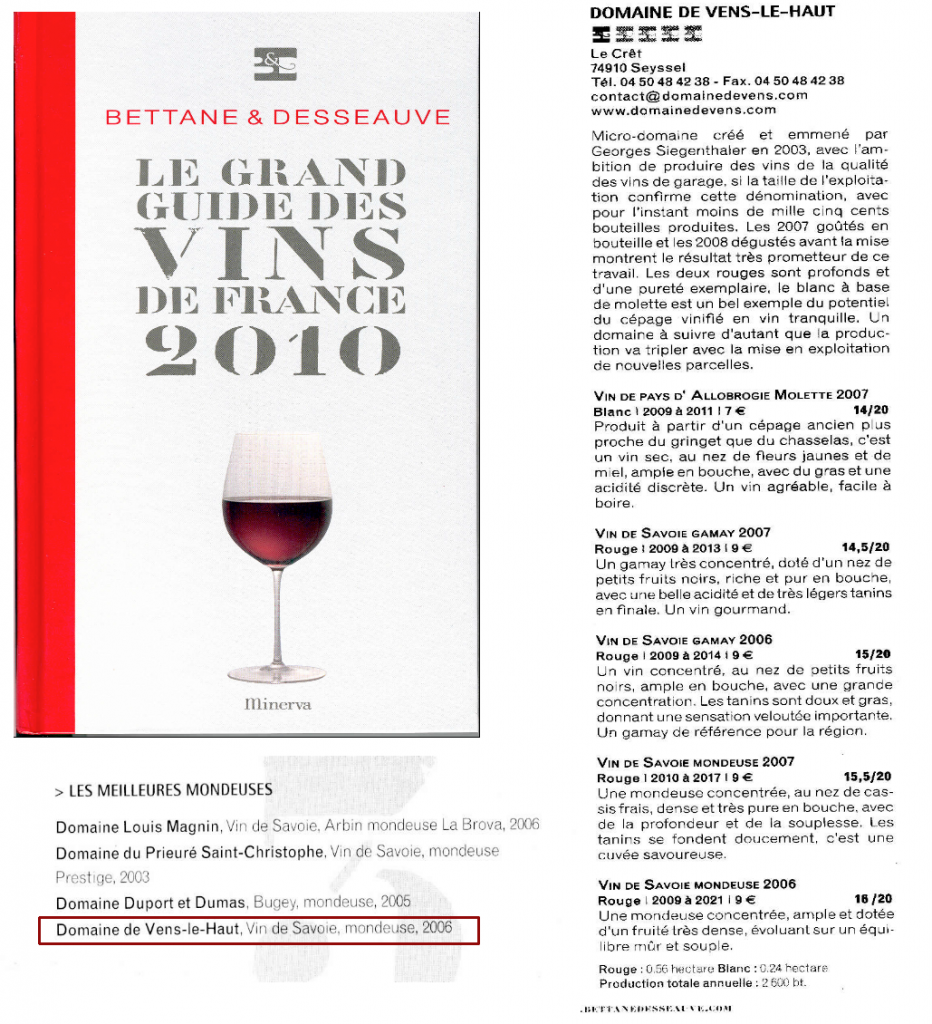 Bettane & Desseauve 2010