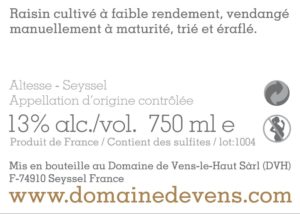 Contre étiquette altesse conversion