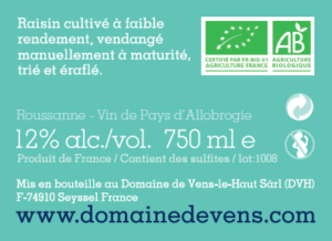 Etiquette dos Roussanne